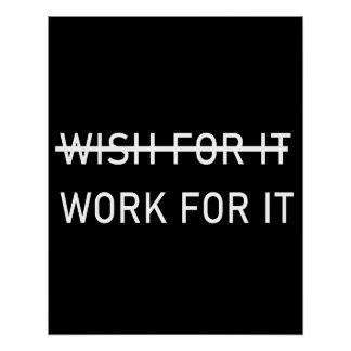 Póster work for it positive motivational inspiration cool
