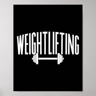 Poster Workout de elevação de peso com elevação de gesso