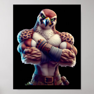 Poster Workout de Gym de Construção de Ventilador Flexíve