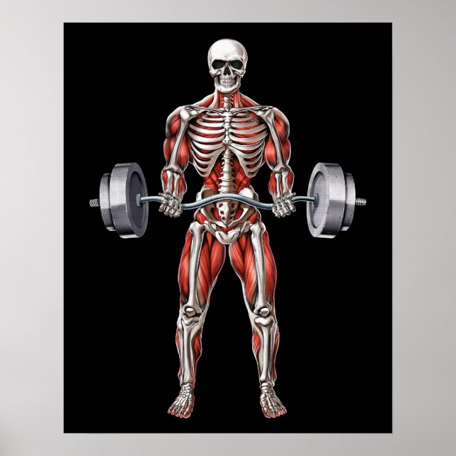 Poster Workout de Malhação do Skeleton (Frente)