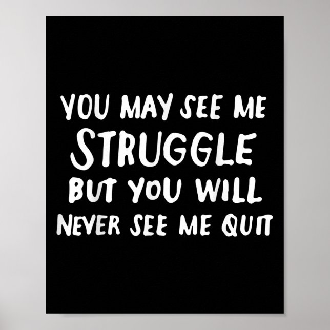 Poster Workout Insration Motivational Saying Men Women  (Frente)