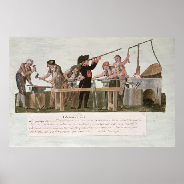 Póster Workshop para criadores de espingardas, 1793 (Frente)