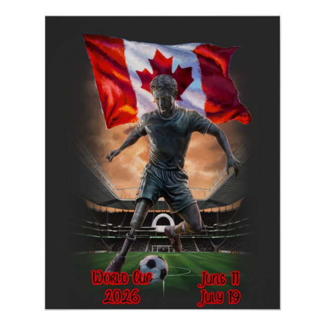 Póster World Cup Canada on a Black  (Frente)
