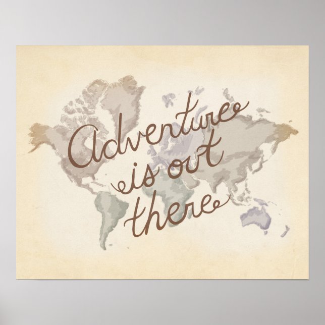 Poster World Map Adventure está lá dentro Filme UP Inspir (Frente)