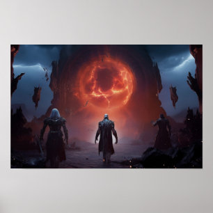 Poster World Of Warcraft - Elf Escuro - Ventilador fabric