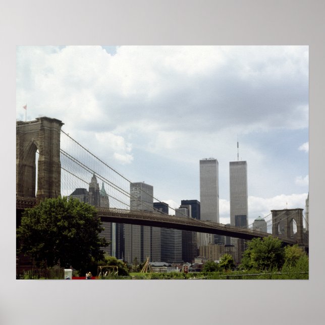 Póster World Trade Center, Ponte do Brooklyn, Nova Iorque (Frente)