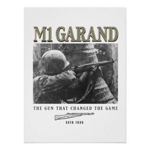 Póster World War 2 Weapon M1 Garand Rifle