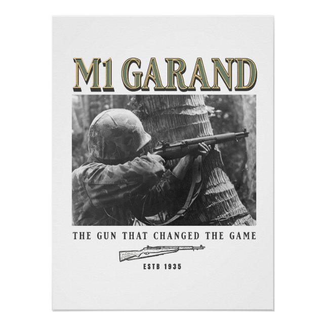 Póster World War 2 Weapon M1 Garand Rifle (Frente)