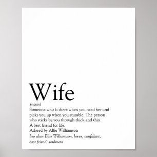 Poster World's Best Ever Wife Definition
