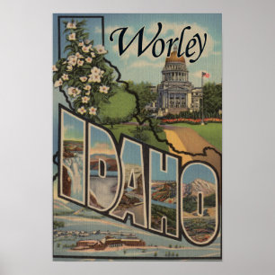 Póster Worley, letra ScenesWorley de IdahoLarge,