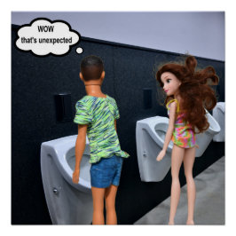 Póster WOW isso é inesperado. Cartão de vazio