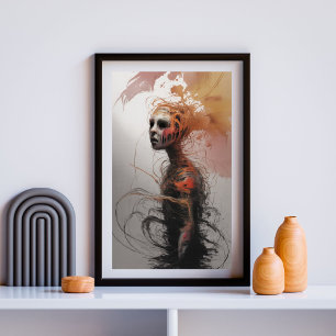 Poster Wraith in Bloom - Fantasia Surreal Escura
