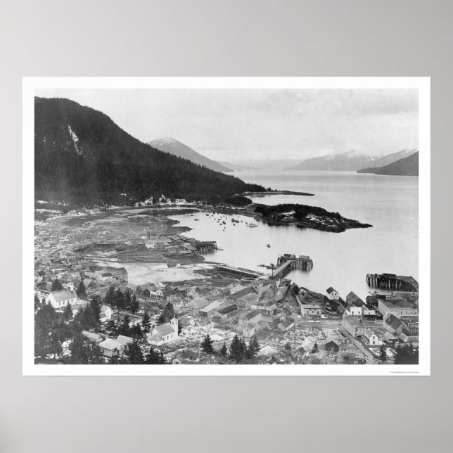 Póster Wrangell, Alaska Panorama 1914 (Frente)