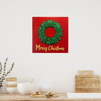 Poster wreath de natal