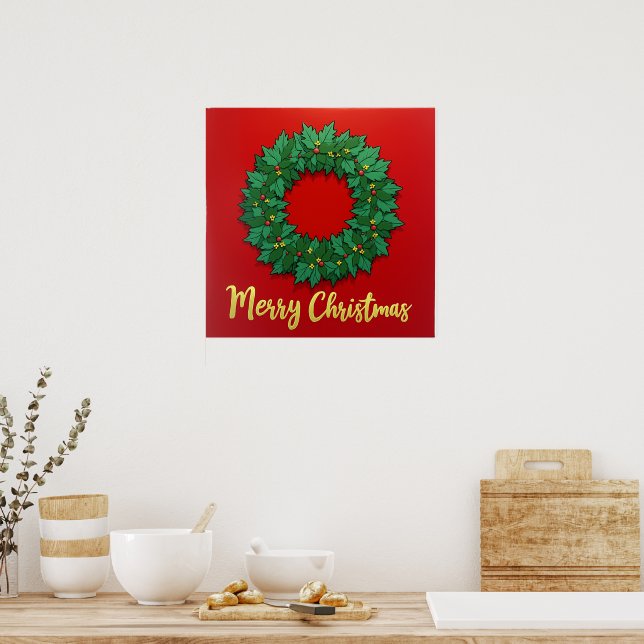 Poster wreath de natal (Cozinha)