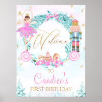Wreath Land of Sweets Nutcracker Birthday Bem-vind