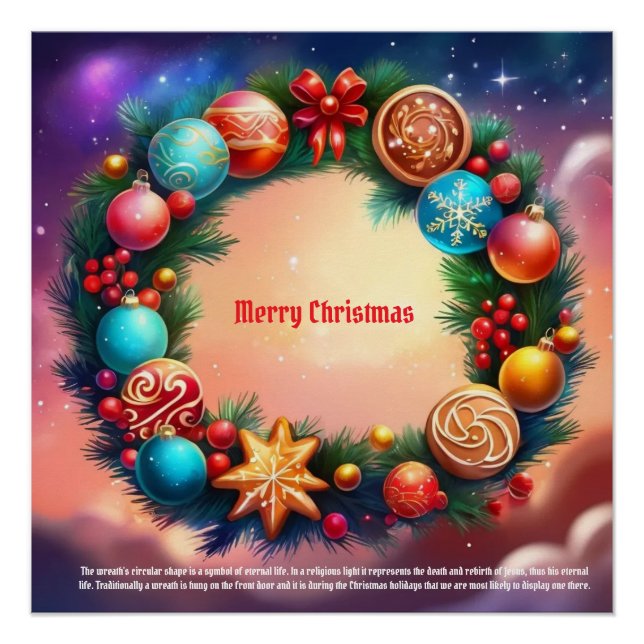 Póster Wreath Natal (Frente)