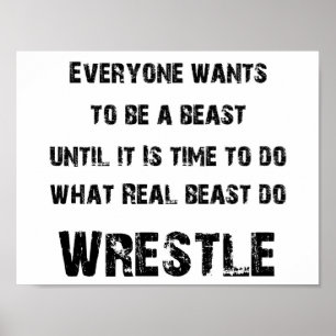 Póster wrestle - animal real