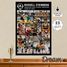 Wrestling High School Senior 13 Photo Collage