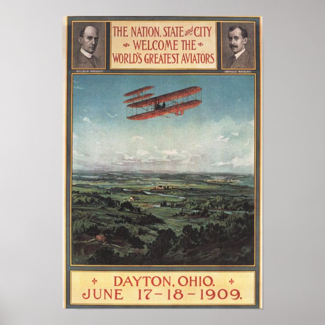 Póster Wright Brothers Plane (Frente)