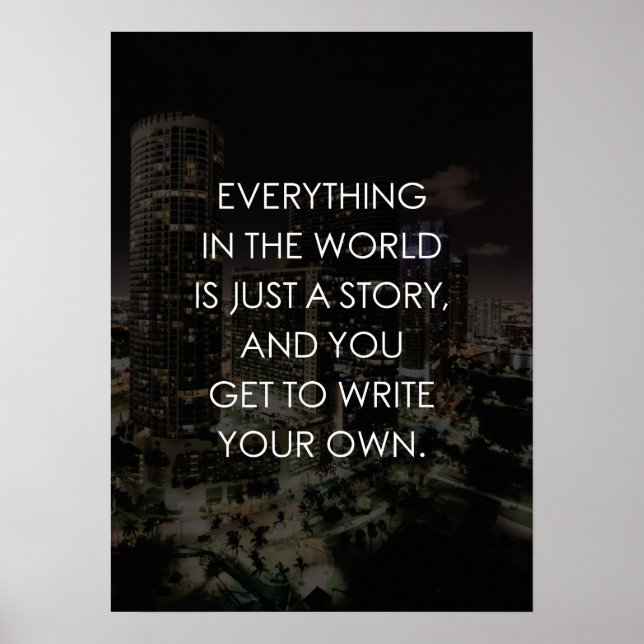Poster Write Your Own Story - Success, Hustle, Motivation (Frente)