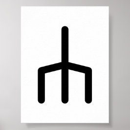 Poster WUNJO Rune Nórdica (Alegria, Harmonia) | Elder Fut