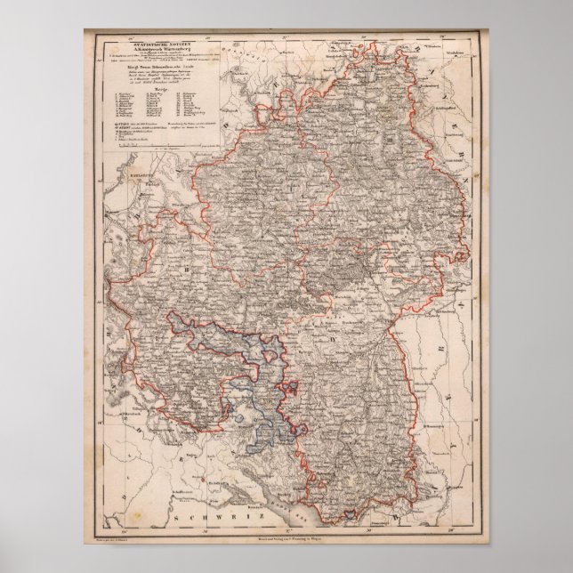 Póster Wurtemberg, Alemanha (Frente)