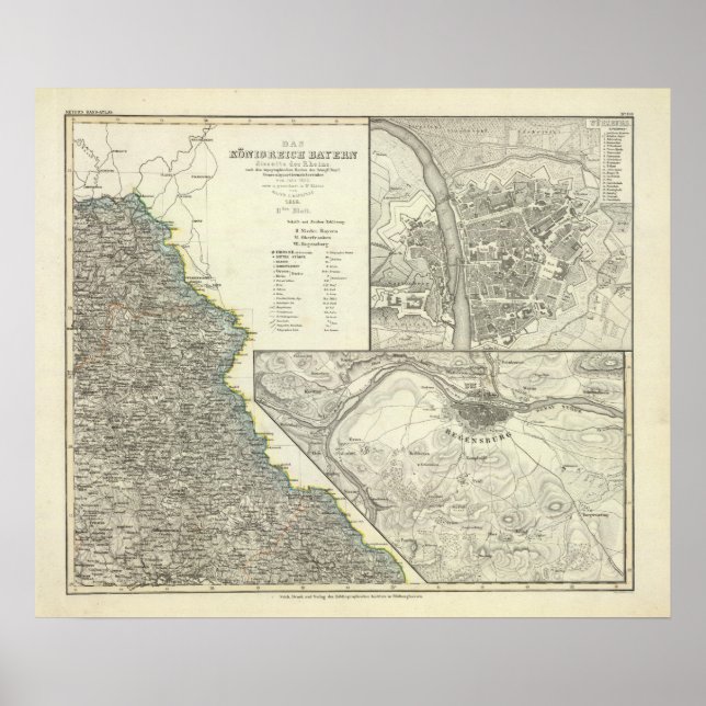 Póster Wurzburg, Baviera, Regensburg (Frente)