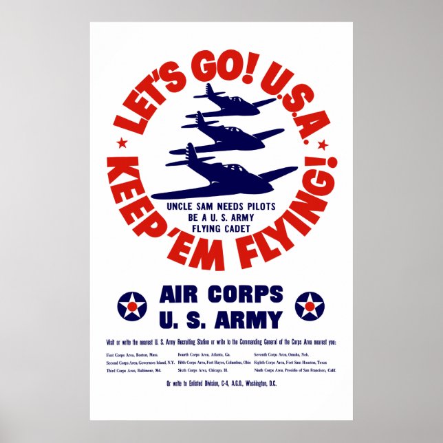 Poster WW2 US Air Corps (Frente)