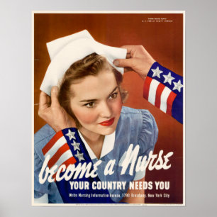 Poster WWII Become a Nurse