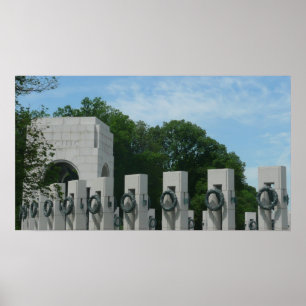 Póster WWII Memorial Wredies II em Washington DC