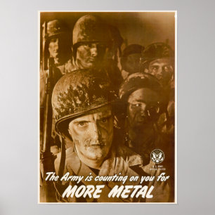 Poster WWII O Exército está contando com você para mais m