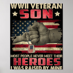 Poster Wwii Veteran Son Eu Fui Criado Pela Minha Fath Her