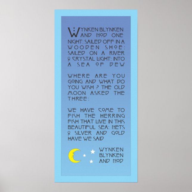 Póster Wynken, Blynken e Nod (Frente)