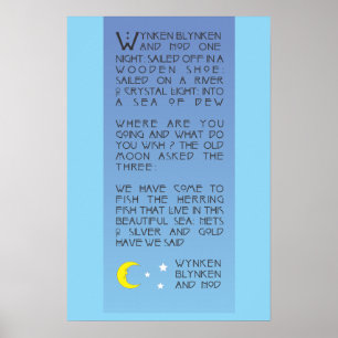 Póster Wynken, Blynken e Nod