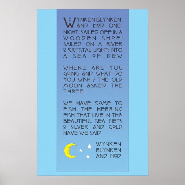 Póster Wynken, Blynken e Nod (Frente)