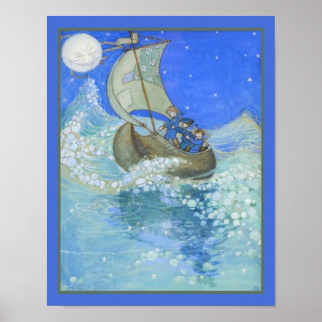 Poster Wynken Blynken e Nod 1908 (Frente)