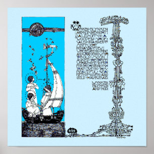 Poster Wynken Blynken & Nod por Jessie Marion King