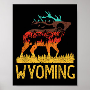 Poster Wyoming - amor natureza vintage caminhada 70s 80s