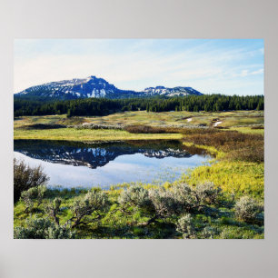 Póster Wyoming, Montanhas Rochosas, Um pico de montanha