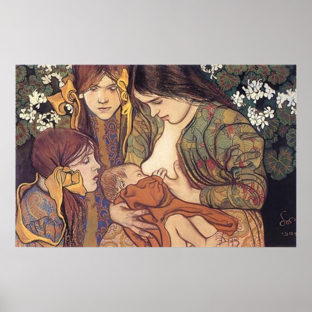 Póster Wyspianski, Maternidade, 1905 (Frente)