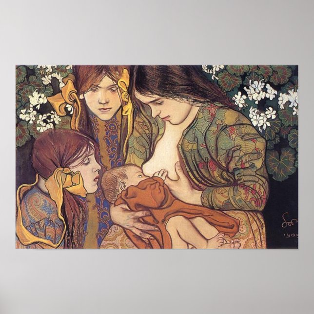 Poster Wyspianski, Maternidade, 1905 (Frente)