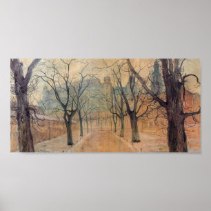 Póster Wyspianski, parque de Planty no alvorecer, 1894