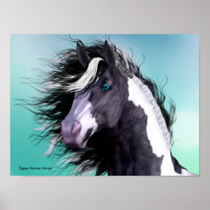 Poster X12 aciganado do cavalo 16 de Vanner