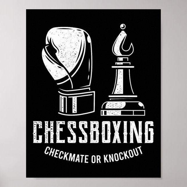 Poster Xadrez Boxing I Chess Player Boxer (Frente)