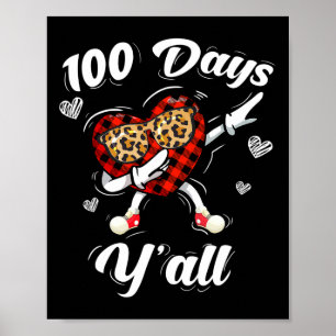 Poster Xadrez Buffalo 100 Dias Y'all Of School Dabbing He