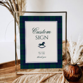 Poster Xadrez de Cavalo Rocking Vintage Polo Personalizad