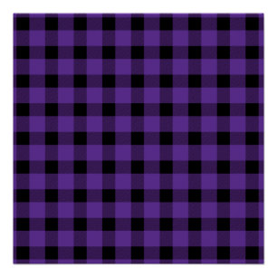 Póster Xadrez de Lumberjack do País de Buffalo Roxo