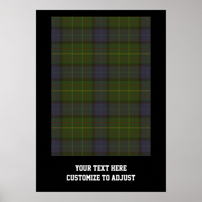Poster Xadrez de tartan verde (Frente)
