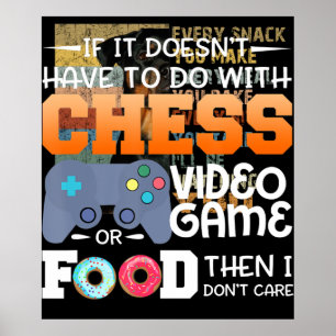 Poster Xadrez Gift Jogo De Vídeo De Xadrez Ou Design De